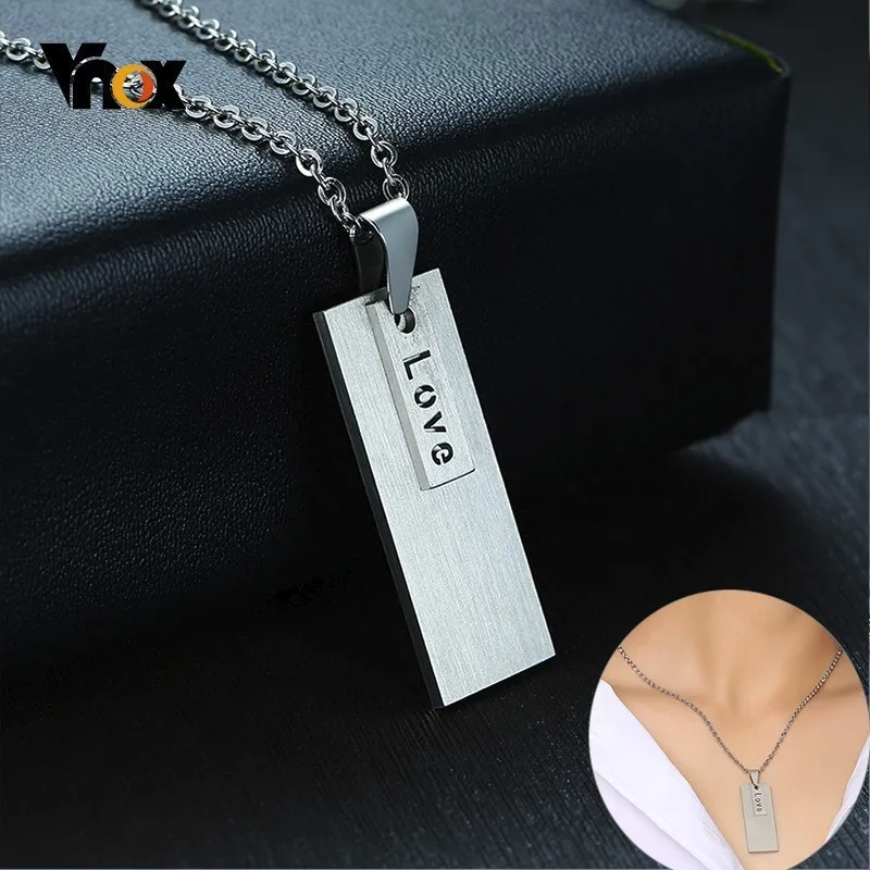 Vnox Double Layer Bar Hollow LOVE Pendants for Men Women Never Fade Stainless Steel Necklaces Casual Male Collar Jewelry
Vnox Double Layer Bar Hollow LOVE Pendants for Men Women Never Fade Stainless Steel Necklaces Casual Male Collar Jewelry