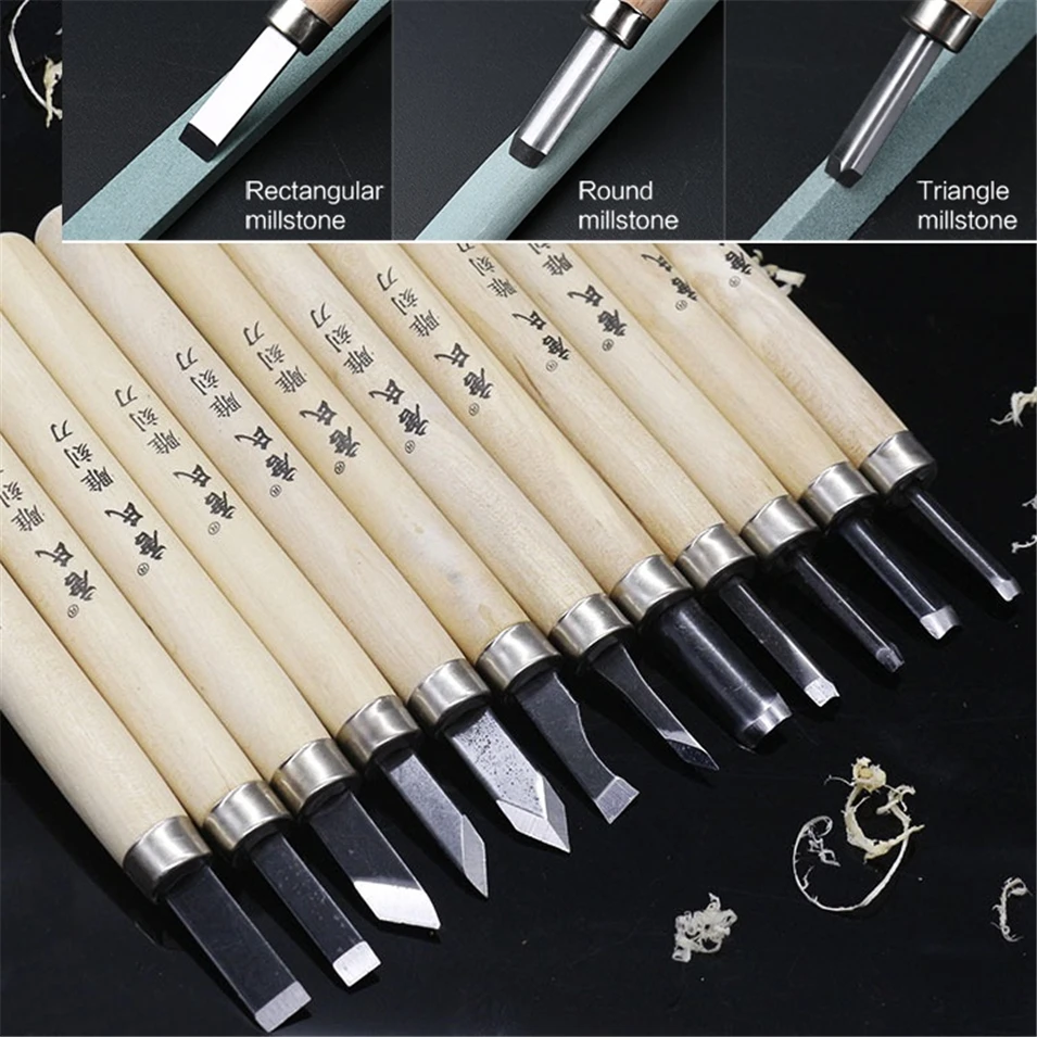 12Pcs Wood Carving Tools Set Chisel Gouges Woodcut Knife Scorper Hand Cutter for Arts Crafts DIY Tools Free millstone
12Pcs Wood Carving Tools Set Chisel Gouges Woodcut Knife Scorper Hand Cutter for Arts Crafts DIY Tools Free millstone