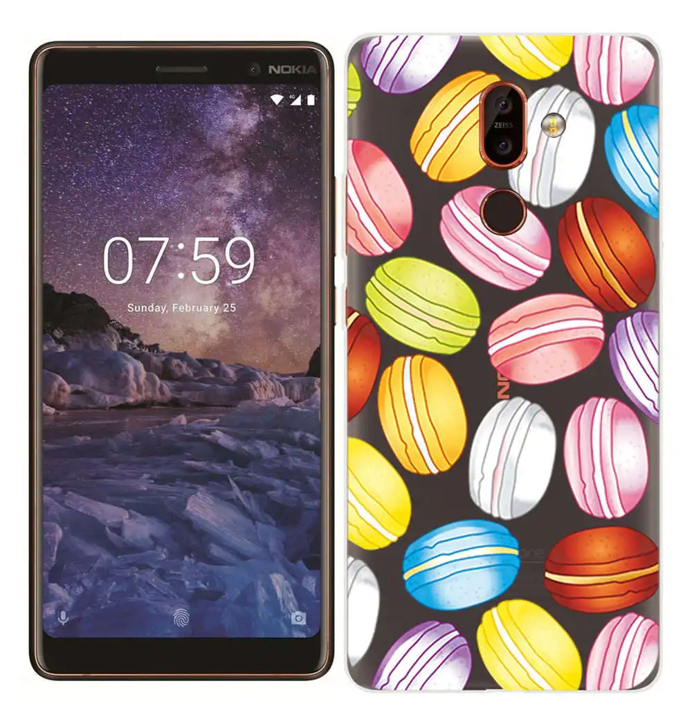 Soft TPU Case for Nokia 7 Plus Smart Back Cover for Nokia 3 5 6 7 8 Painted ShockProof Fundas for Nokia 2.1 3.1 5.1 6.1 Silicone (5)