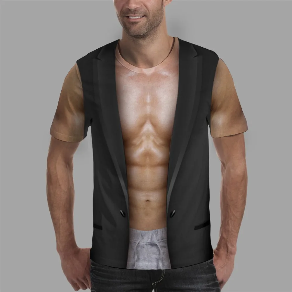 2019 Fashion Spring Summer Shirt Men Fashion Leisure Muscle Fake suit Short-Sleeved T-Shirt Streetwear TShirts Hauts pour hommes
2019 Fashion Spring Summer Shirt Men Fashion Leisure Muscle Fake suit Short-Sleeved T-Shirt Streetwear TShirts Hauts pour hommes
