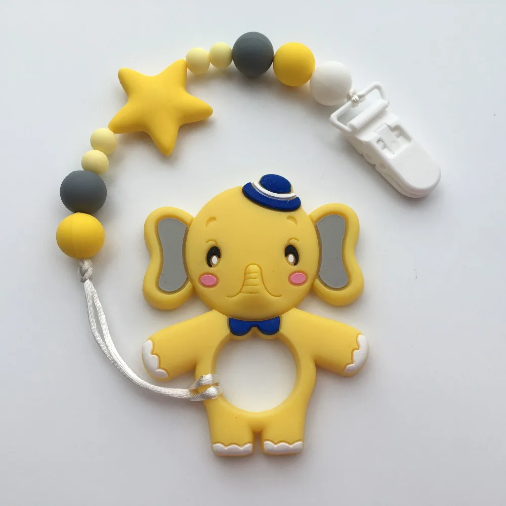 Silicone Elephant Pacifier BPA Free Baby Teether Hand made Funny Colorful Bead Clip Holder Pacifier Clips Soother Chain For Baby
Silicone Elephant Pacifier BPA Free Baby Teether Hand made Funny Colorful Bead Clip Holder Pacifier Clips Soother Chain For Baby