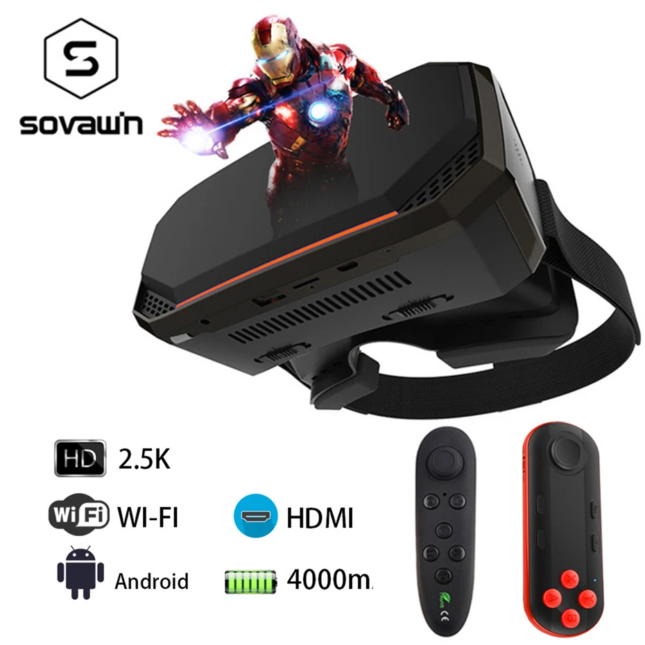 2 К VR 3D Очки виртуальной реальности шлем все в одном гарнитура RK3288 2560*1440 P ips 5 "2G RAM