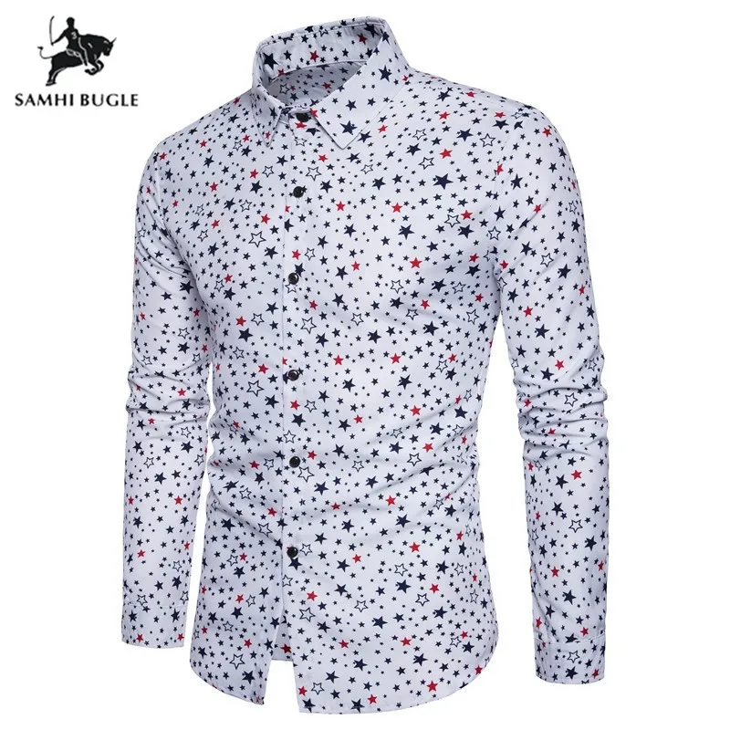Men Clothes 2019 Spring New Arrival Men's Pentagram printing Camisa Masculina High Quality Fashion Men Shirt Long Sleeve
Men Clothes 2019 Spring New Arrival Men's Pentagram printing Camisa Masculina High Quality Fashion Men Shirt Long Sleeve