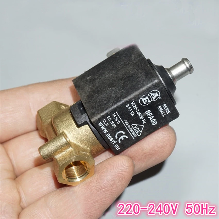 1pc Coffee machine solenoid valve AC 220V interface G1/8 normally open type High temperature and high pressure steam solenoid
1pc Coffee machine solenoid valve AC 220V interface G1/8 normally open type High temperature and high pressure steam solenoid