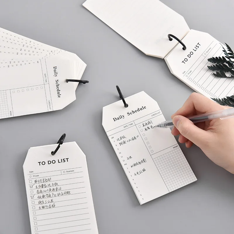 To do list/Daily Schedule Memo Pad Binder Ring Easy Flip Time Planner Cards Kraft Paper Sticky Notes For Learning School Supplie
To do list/Daily Schedule Memo Pad Binder Ring Easy Flip Time Planner Cards Kraft Paper Sticky Notes For Learning School Supplie