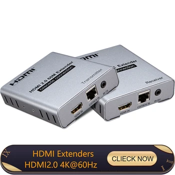 HDMI2.0 4K@60Hz HDMI Extenders 60M HDMI Repeater Over Cat5E/6 Ethernet Cables With IR Function Transmitter TX/RX Extender
HDMI2.0 4K@60Hz HDMI Extenders 60M HDMI Repeater Over Cat5E/6 Ethernet Cables With IR Function Transmitter TX/RX Extender