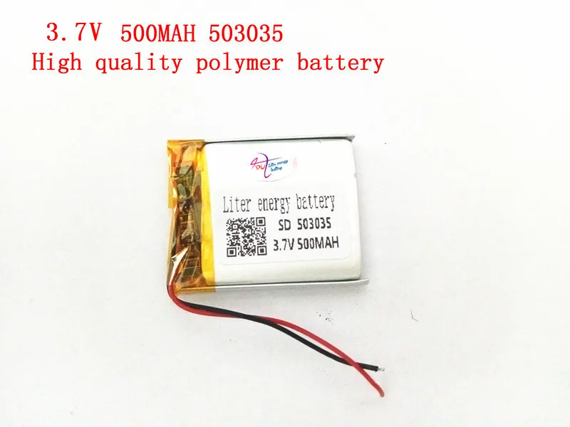 1PCS Supply polymer lithium battery 3.7V 503035 500MAH Liter energy plus board | Электроника