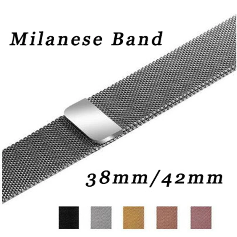 

Metal Bracelet Milanese Stainless Steel Watchband For Apple Watch 38mm/42mm iwatch 40mm 44mm Series 1/2/3/4 Replacement Band