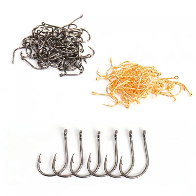 600pcs/lot Black / Gold Fishing Hooks Set 3# - 12# 10 Size Barb Jig Hook Carbon Steel Fishhook Kit Carp with Hole
600pcs/lot Black / Gold Fishing Hooks Set 3# - 12# 10 Size Barb Jig Hook Carbon Steel Fishhook Kit Carp with Hole