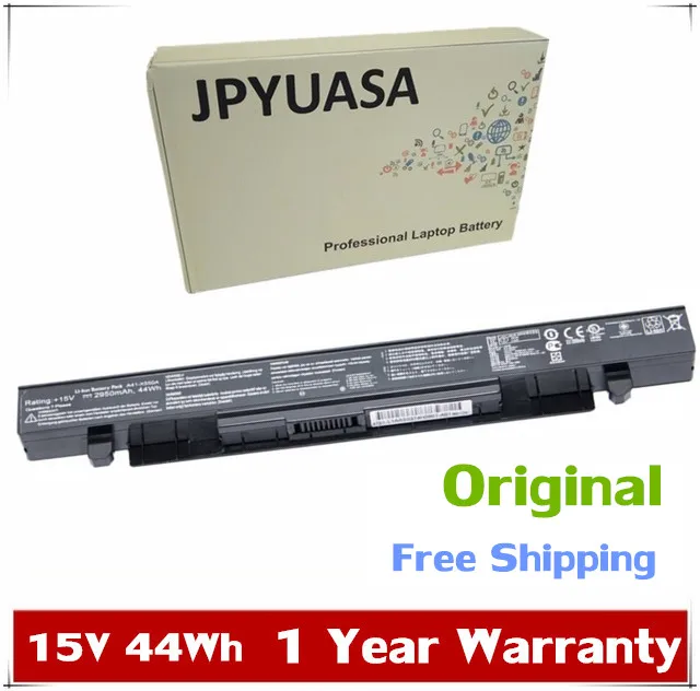 JPYUASA 15V 44Wh Original A41-X550 A41-X550A Laptop Battery For ASUS X550 X550A X550C X550B X550CA X550D X550EA X550LA X550V
JPYUASA 15V 44Wh Original A41-X550 A41-X550A Laptop Battery For ASUS X550 X550A X550C X550B X550CA X550D X550EA X550LA X550V