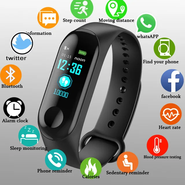 2019 Sports Bracelet Waterproof Anti-lost Smart Bracelet Blood Pressure Monitoring ECG Fitness Tracker Smart Band PK mi band 3
2019 Sports Bracelet Waterproof Anti-lost Smart Bracelet Blood Pressure Monitoring ECG Fitness Tracker Smart Band PK mi band 3
