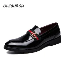 OLEBURGH Patent Leather Metal Decoration Men Leisure Shoes Autumn Casual Man's Flats Slip-on Loafers Big Size 38-47
OLEBURGH Patent Leather Metal Decoration Men Leisure Shoes Autumn Casual Man's Flats Slip-on Loafers Big Size 38-47