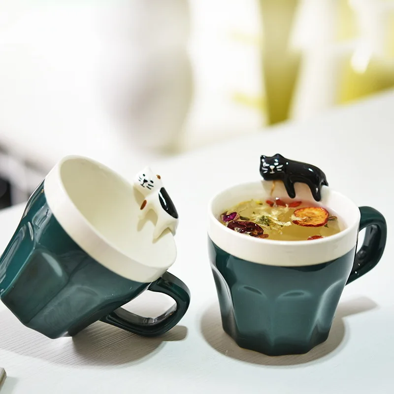 Colorful Fashion Ceramics Mug Cats Wedding Birthday Cartoon Lovers Coffee Cup Creative Three-dimensional Animal Novelty Gifts
Colorful Fashion Ceramics Mug Cats Wedding Birthday Cartoon Lovers Coffee Cup Creative Three-dimensional Animal Novelty Gifts