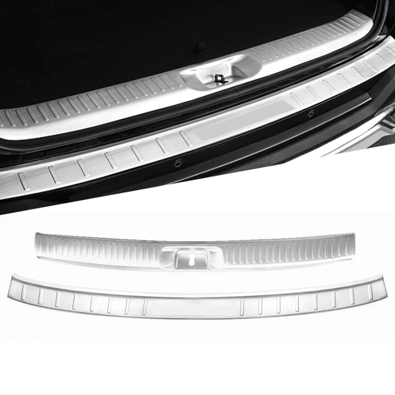 Fit Toyota Highlander 2018 stainless rear door plate bumper cover door sill trim