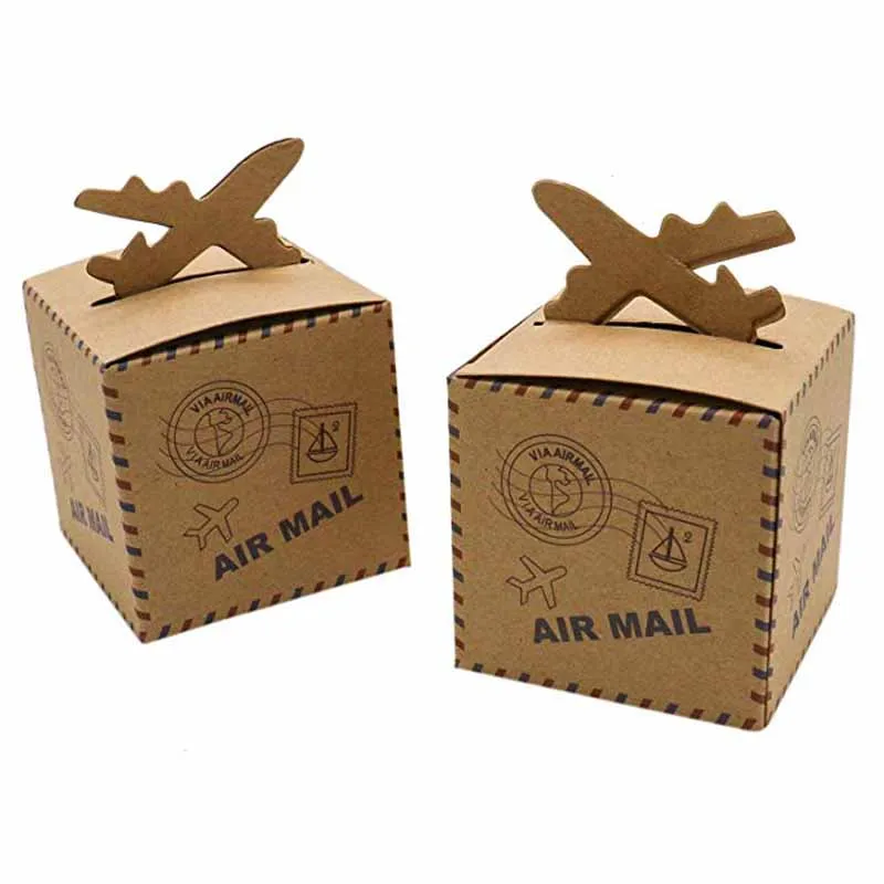 50pcs Airplane Kraft Paper Candy Box Gift bag for Rustic Wedding travel theme birthday Party bridal baby shower Retirement Favor
50pcs Airplane Kraft Paper Candy Box Gift bag for Rustic Wedding travel theme birthday Party bridal baby shower Retirement Favor