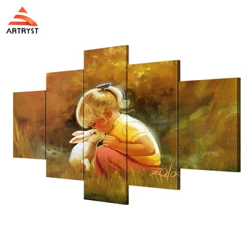 Artryst brand retro home decor art wall painting little girl oil painting on canvas 5panel modular canvas painting for kids room
Artryst brand retro home decor art wall painting little girl oil painting on canvas 5panel modular canvas painting for kids room