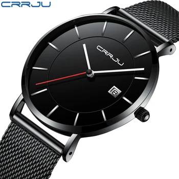 Top Luxury Brand CRRJU Fashion Mens Watches Business Waterproof Quartz Clock Full Steel Ultra thin Sport Watch Relogio Masculino
Top Luxury Brand CRRJU Fashion Mens Watches Business Waterproof Quartz Clock Full Steel Ultra thin Sport Watch Relogio Masculino
