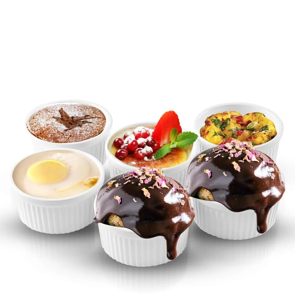 Set of 8 PCS 4 oz Round Porcelain Oven Safe Ramekin Dessert Souffle Baking Dish 3.5 inch WHITE
Set of 8 PCS 4 oz Round Porcelain Oven Safe Ramekin Dessert Souffle Baking Dish 3.5 inch WHITE