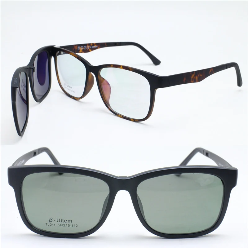 011 ULTEM square shape optical myopia Hyperopia eyeglasses frame with megnatic clip on removable polarized sunglasses for men
011 ULTEM square shape optical myopia Hyperopia eyeglasses frame with megnatic clip on removable polarized sunglasses for men