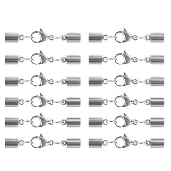 Outer Diameter 4mm Inner Diameter 3mm Stainless Steel Farmar Fold Over Cord End Lobster Clasps 12 pcs/box Combination Wholesale 
Outer Diameter 4mm Inner Diameter 3mm Stainless Steel Farmar Fold Over Cord End Lobster Clasps 12 pcs/box Combination Wholesale
