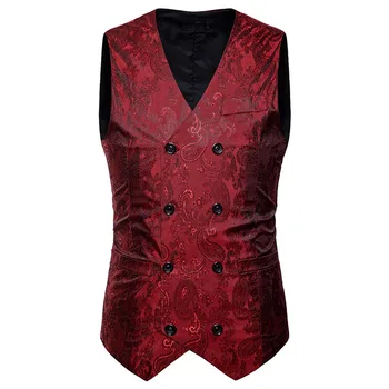 Mens Red Paisley Floral Suit Vest 2019 Brand New Slim Fit Double Breasted Male Waistcoat Vest Men Groom Wedding Vests Gilet Men
Mens Red Paisley Floral Suit Vest 2019 Brand New Slim Fit Double Breasted Male Waistcoat Vest Men Groom Wedding Vests Gilet Men