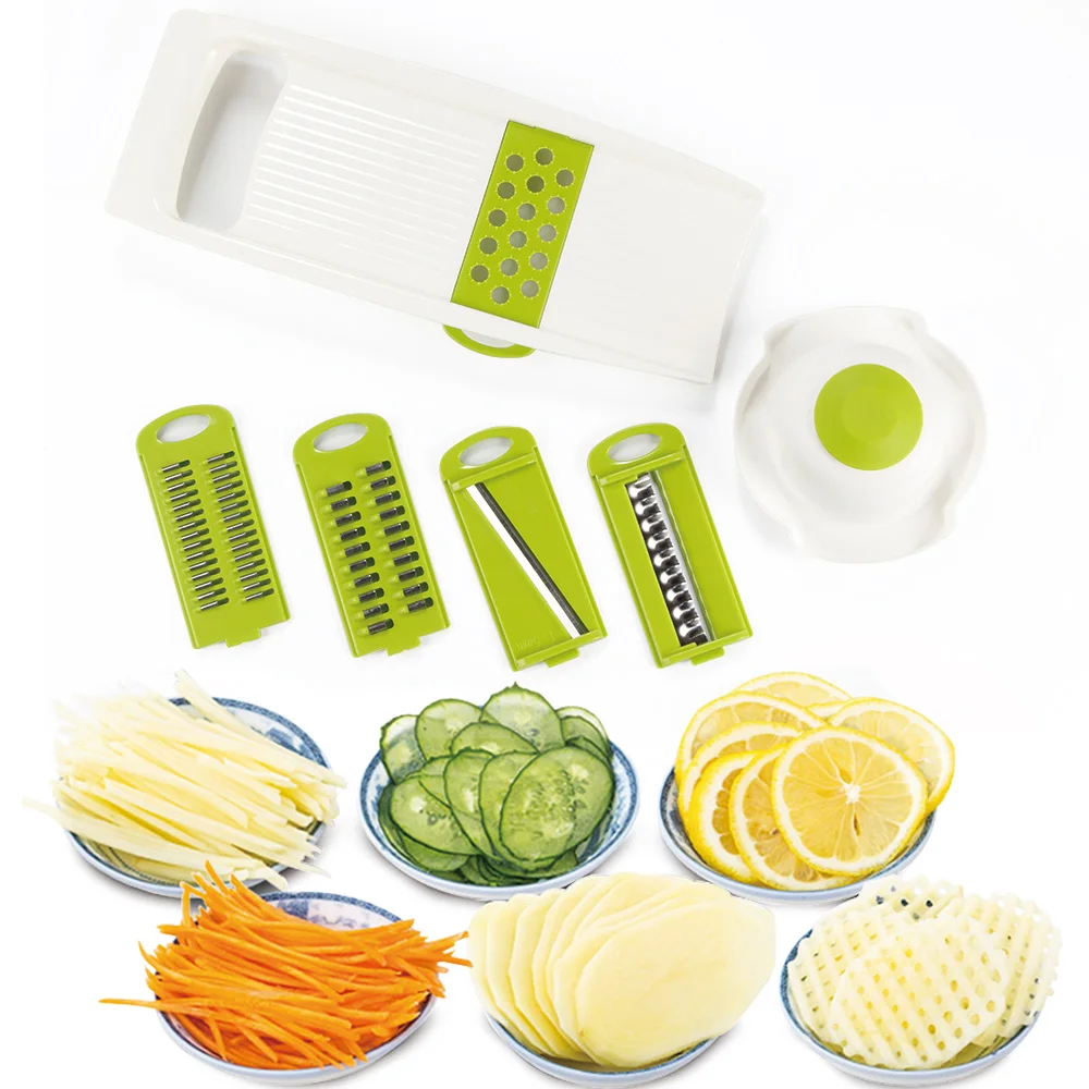 7Pcs/set Multi-function Mandoline Stainless Steel Vegetable Slicer Adjustable Blades Fruit Cutting Vegetables Grater
7Pcs/set Multi-function Mandoline Stainless Steel Vegetable Slicer Adjustable Blades Fruit Cutting Vegetables Grater