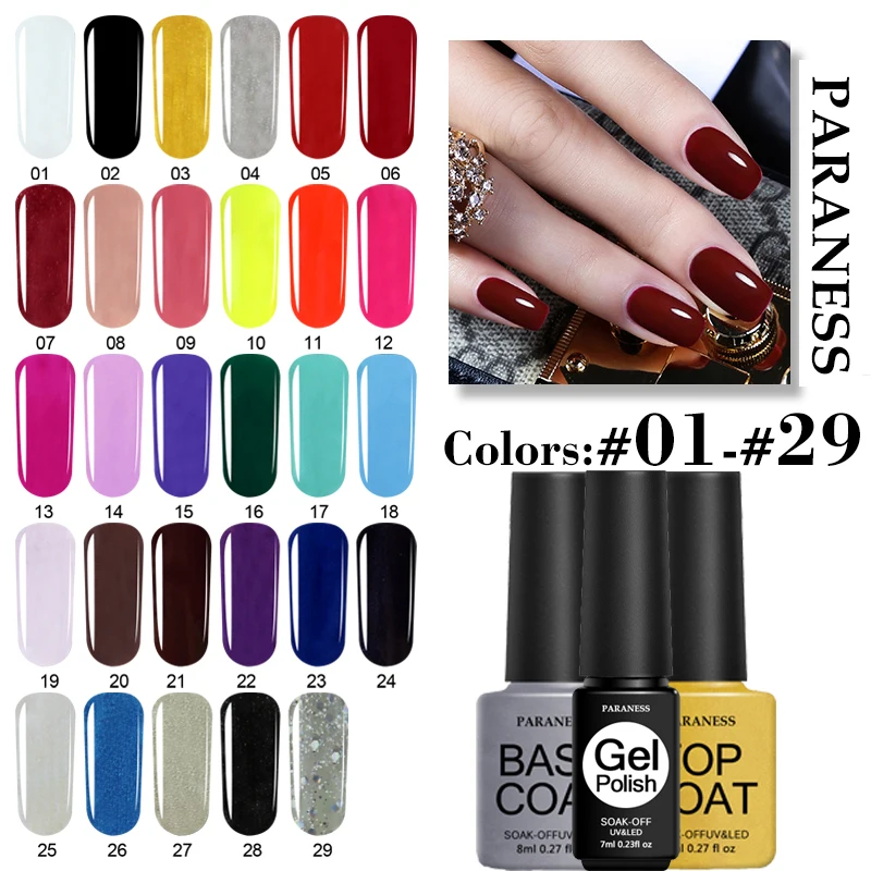 Paraness 29 Colors Gel Nail Polish Soak Off Nude Color UV Gel Varnish Nails Design Vernis Semi Permanant Hybrid Nail Manicure
Paraness 29 Colors Gel Nail Polish Soak Off Nude Color UV Gel Varnish Nails Design Vernis Semi Permanant Hybrid Nail Manicure