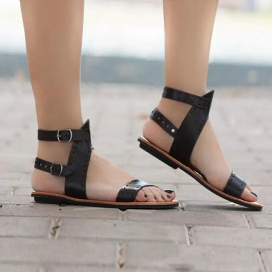 Women's Summer Fashion Roman Style Lace Buckle Sandals Ladies Solid Color Open Toe Trend Flats Roman Sandals female Shoes
Women's Summer Fashion Roman Style Lace Buckle Sandals Ladies Solid Color Open Toe Trend Flats Roman Sandals female Shoes