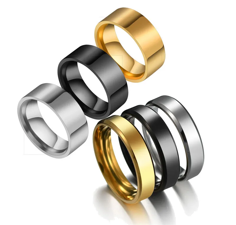 Promotion 316L Stainless Steel Men's Rings For Wedding Jewelry 6MM/8MM Width Cool Simple Men Ring Never Fade Black Gold Silver
Promotion 316L Stainless Steel Men's Rings For Wedding Jewelry 6MM/8MM Width Cool Simple Men Ring Never Fade Black Gold Silver