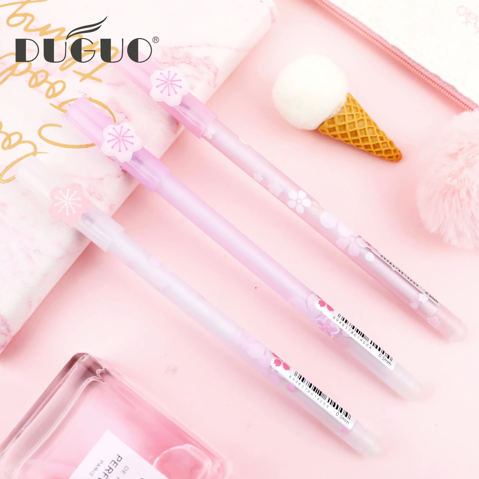 DUGUO cute stationery girl heart erasable pen cherry blossom gel pen student stationery rub pen full kawaii school supplies 
DUGUO cute stationery girl heart erasable pen cherry blossom gel pen student stationery rub pen full kawaii school supplies