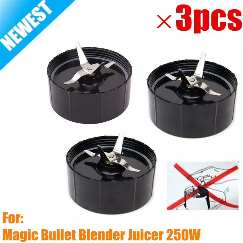 3 Pack New Replacement Household Cross Blades With Gaskets Part For The Magic Bullet Blender Juicer Mixer 250W SA081
3 Pack New Replacement Household Cross Blades With Gaskets Part For The Magic Bullet Blender Juicer Mixer 250W SA081