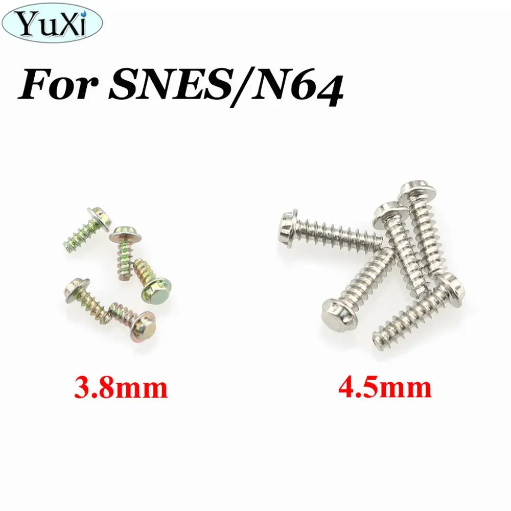 YuXi 10pcs/lot 3.8mm 4.5mm include ScrewDriver Bit Cartridge Case Screw for NES SNES N64 GB Game Cartridge case
YuXi 10pcs/lot 3.8mm 4.5mm include ScrewDriver Bit Cartridge Case Screw for NES SNES N64 GB Game Cartridge case
