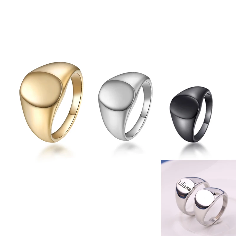 Customized Personalise Engrave Letter Name Ring Gold Color Stainless Steel Polished Custom Logo Ring For Men Drop Shipping
Customized Personalise Engrave Letter Name Ring Gold Color Stainless Steel Polished Custom Logo Ring For Men Drop Shipping