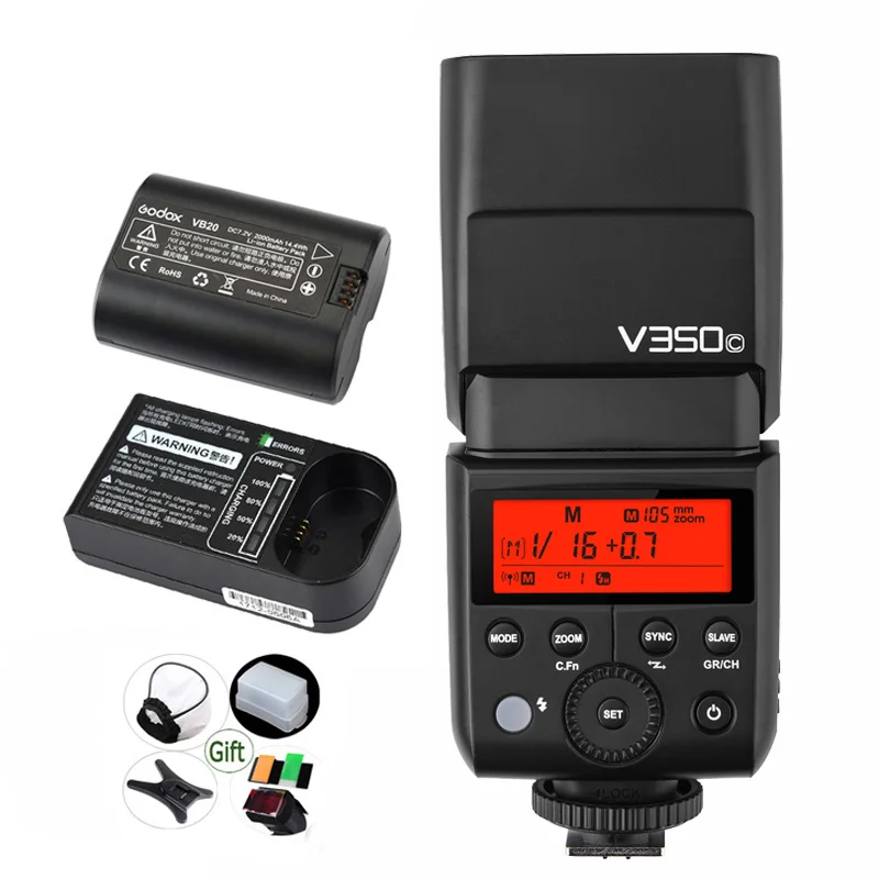 Godox V350C Li-ion Speedlite + 2000mAh Rechargeable Battery TTL 2.4G HSS 1/8000s Flash Light for Canon DSLR Mirroless Camera
Godox V350C Li-ion Speedlite + 2000mAh Rechargeable Battery TTL 2.4G HSS 1/8000s Flash Light for Canon DSLR Mirroless Camera