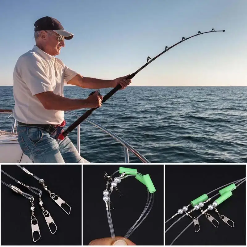 3pcs/set Fishing Rigs Stainless Steel Fishing Rigs Wire Leader Rope Line Swivel String Hooks Balance Bracket Sea Fishing Tackle
3pcs/set Fishing Rigs Stainless Steel Fishing Rigs Wire Leader Rope Line Swivel String Hooks Balance Bracket Sea Fishing Tackle