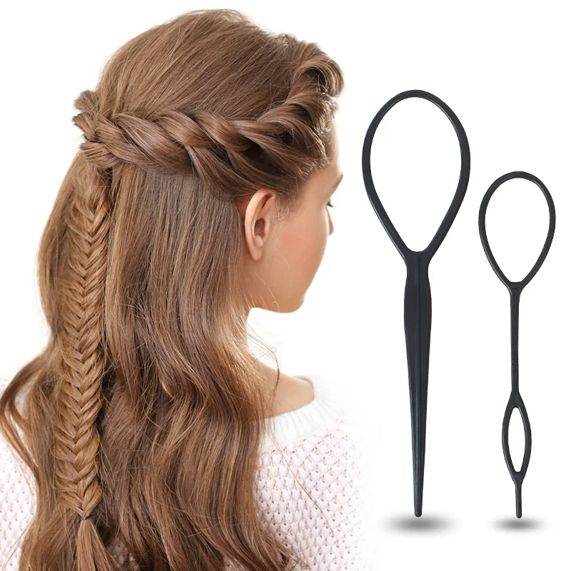 2PCS Popular Ponytail Creator Plastic Loop Styling Tools Black Topsy Pony Topsy Tail Clip Hair Braid Maker Styling Tool TSLM1
2PCS Popular Ponytail Creator Plastic Loop Styling Tools Black Topsy Pony Topsy Tail Clip Hair Braid Maker Styling Tool TSLM1