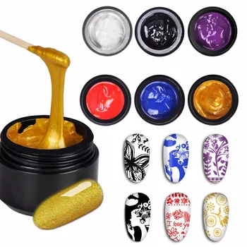 Biutee 6 Colors 8ML Nail Stamping Polish Gel Painting Gel For Nail Art Template Stamp LED UV Paint Gel Polish For Manicure
Biutee 6 Colors 8ML Nail Stamping Polish Gel Painting Gel For Nail Art Template Stamp LED UV Paint Gel Polish For Manicure