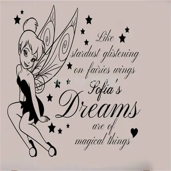 Personalised name Kids/Nursery/Girls Tinkerbell DIY Fashion Wall Art Nursery Girl Wall Sticker Wall Stickers for Kids Room
Personalised name Kids/Nursery/Girls Tinkerbell DIY Fashion Wall Art Nursery Girl Wall Sticker Wall Stickers for Kids Room
