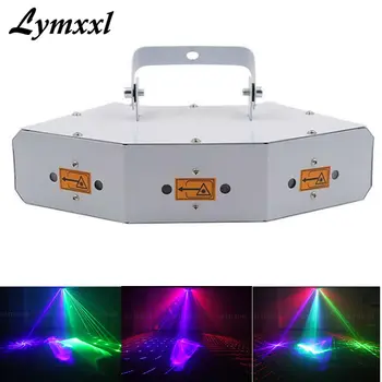 

New 6-hole projection laser light voice control 60w power rhythm light bar ktv stage light night field laser light flash