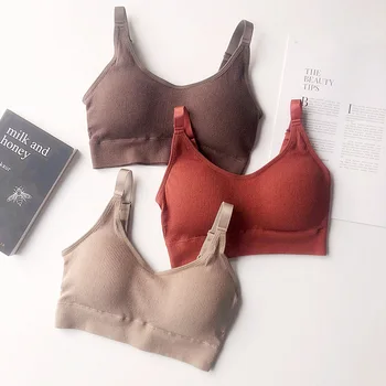 Casual Women Underwear Shear Seamless Vest Bra Tops Slim New Solid Crop Top Without Steel Ring Ladies Slim Vest Top 2019 New
Casual Women Underwear Shear Seamless Vest Bra Tops Slim New Solid Crop Top Without Steel Ring Ladies Slim Vest Top 2019 New