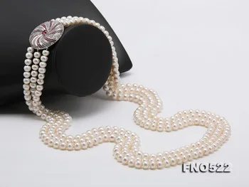 Elegant Ladies Necklace 3rows 8MM White Natural Freshwater Pearl Long Necklace With Rhinestone Beads Jewelry Loving Gift
Elegant Ladies Necklace 3rows 8MM White Natural Freshwater Pearl Long Necklace With Rhinestone Beads Jewelry Loving Gift