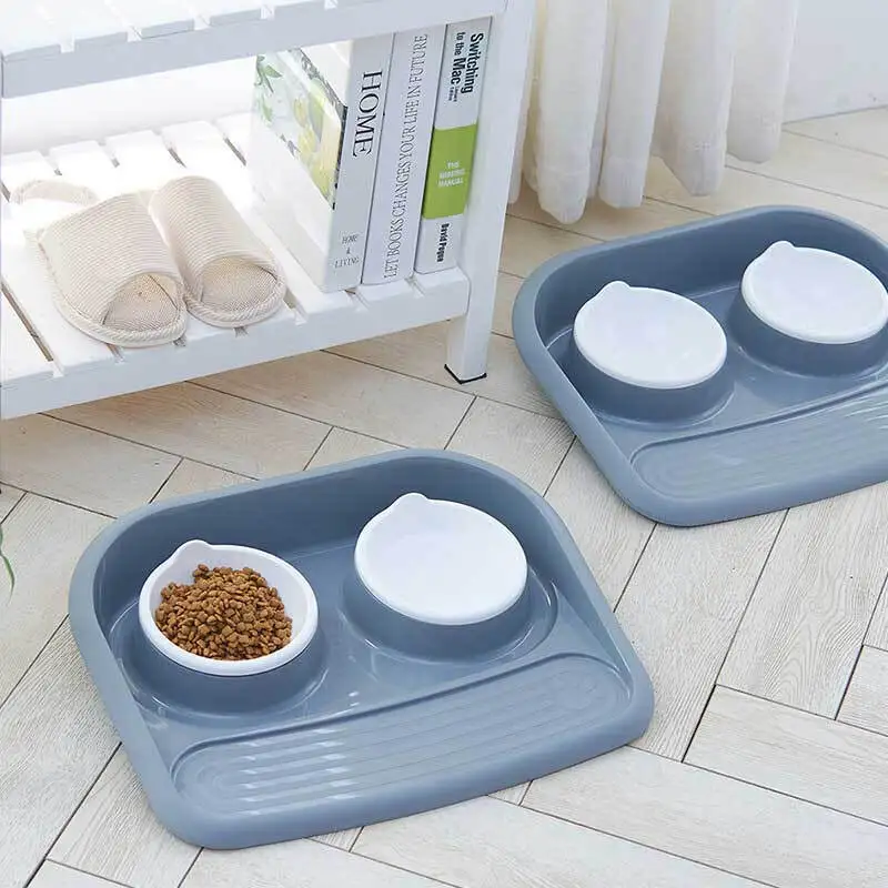 Dog Cat Feeding Bowls Double Bowl Dog Feeder Water Food Container Ssplash-proof with Tray Dog Pet Accessories
Dog Cat Feeding Bowls Double Bowl Dog Feeder Water Food Container Ssplash-proof with Tray Dog Pet Accessories