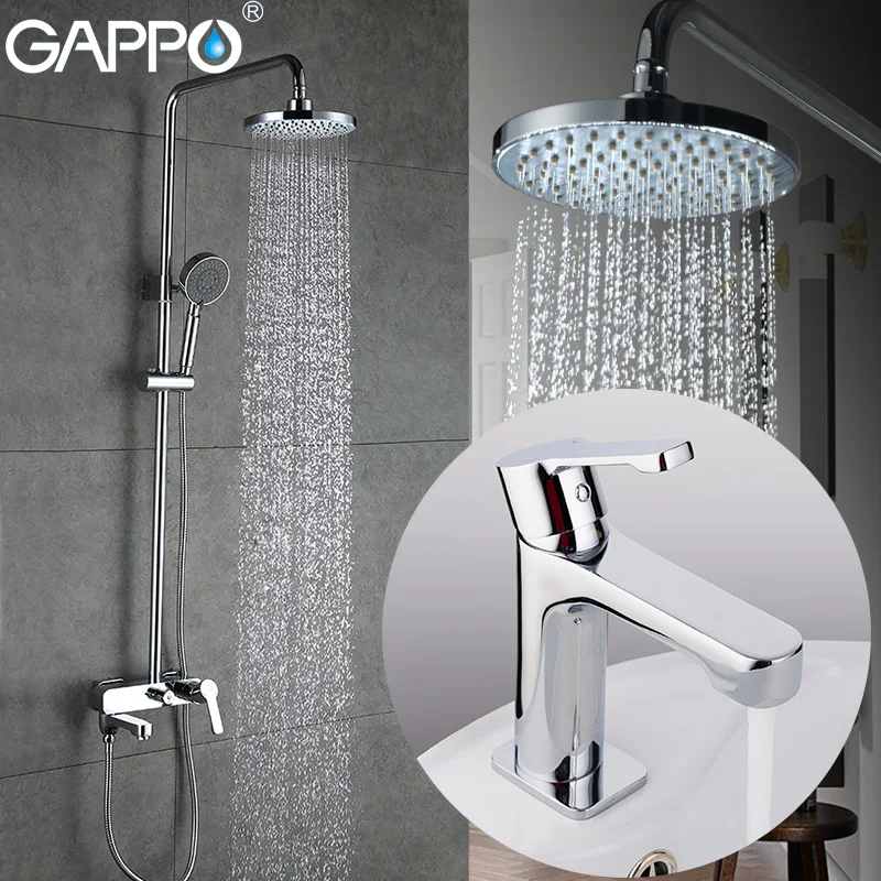 

GAPPO basin faucet bathroom bathtub faucet Rainfall Bath tub taps chrome Water mixer wall shower mixer tap Sanitary Ware Suite