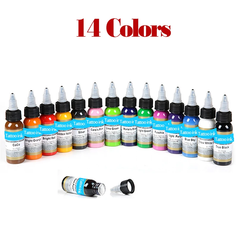 14 Bottles Tattoo Ink Pigment For Permanent Makeup Body Paint Easy To Wear Micro Pigment Tattoo Art Beauty Tools
14 Bottles Tattoo Ink Pigment For Permanent Makeup Body Paint Easy To Wear Micro Pigment Tattoo Art Beauty Tools