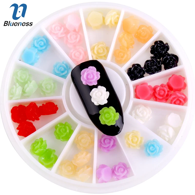 12 Color 6mm Resin Roses Flowers Tips Glitter DIY Wheel Manicure Charms 3D Nail Art Decorations ZP008
12 Color 6mm Resin Roses Flowers Tips Glitter DIY Wheel Manicure Charms 3D Nail Art Decorations ZP008