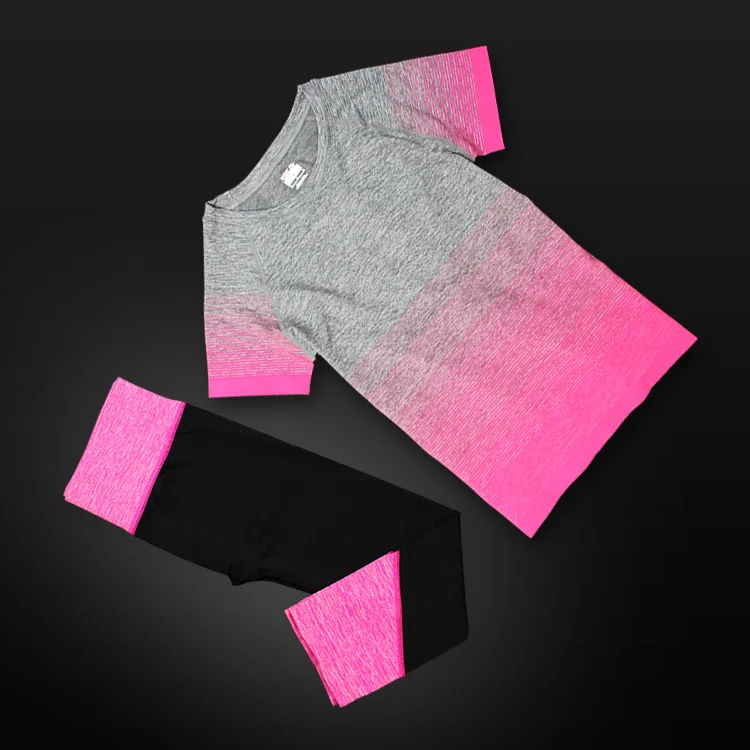 New women two pieces set t shirt and leggings summer suit exercise tracksuit quick dry fitness sweat pants conjunto feminino
New women two pieces set t shirt and leggings summer suit exercise tracksuit quick dry fitness sweat pants conjunto feminino