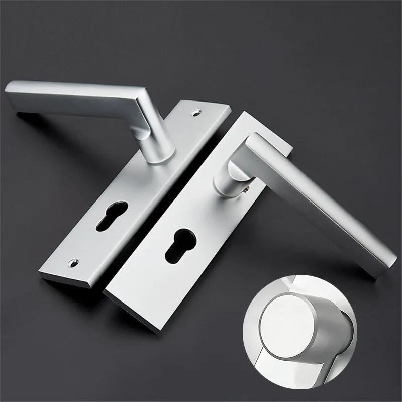 1PC Aluminum Door Lock European Minimalist Silver Bedroom Interior Door Handle Lock Cylinder Security Locks with Accessories
1PC Aluminum Door Lock European Minimalist Silver Bedroom Interior Door Handle Lock Cylinder Security Locks with Accessories