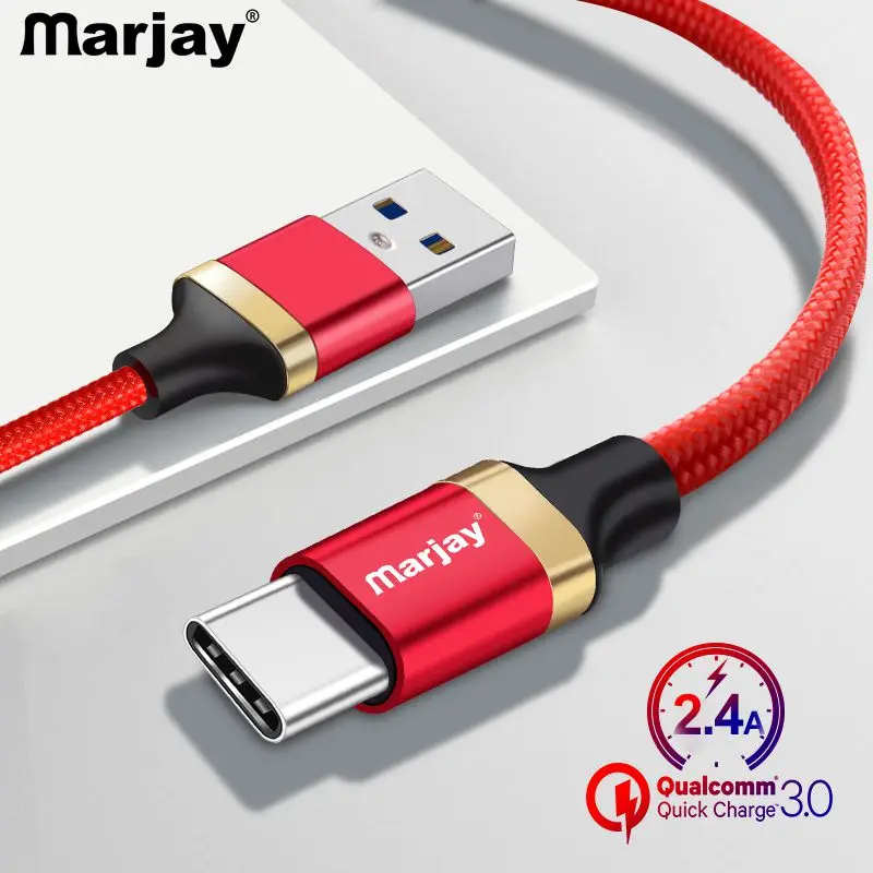 Marjay USB Type C Cable USB-C Mobile Phone Fast Charging USB Charger Cable for Samsung S9 S10E Huawei Mate 20 Xiaomi USB Type-C
Marjay USB Type C Cable USB-C Mobile Phone Fast Charging USB Charger Cable for Samsung S9 S10E Huawei Mate 20 Xiaomi USB Type-C