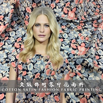 2017 Italy imported high-end blue satin cotton cotton cloth flowers spring fashion cloth fabric 
2017 Italy imported high-end blue satin cotton cotton cloth flowers spring fashion cloth fabric