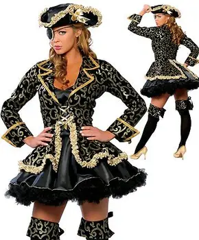 Ensen grade Karibik Caribbean pirate queen costume Halloween cosplay stage performance clothing Mono-Eye modelling costume
Ensen grade Karibik Caribbean pirate queen costume Halloween cosplay stage performance clothing Mono-Eye modelling costume